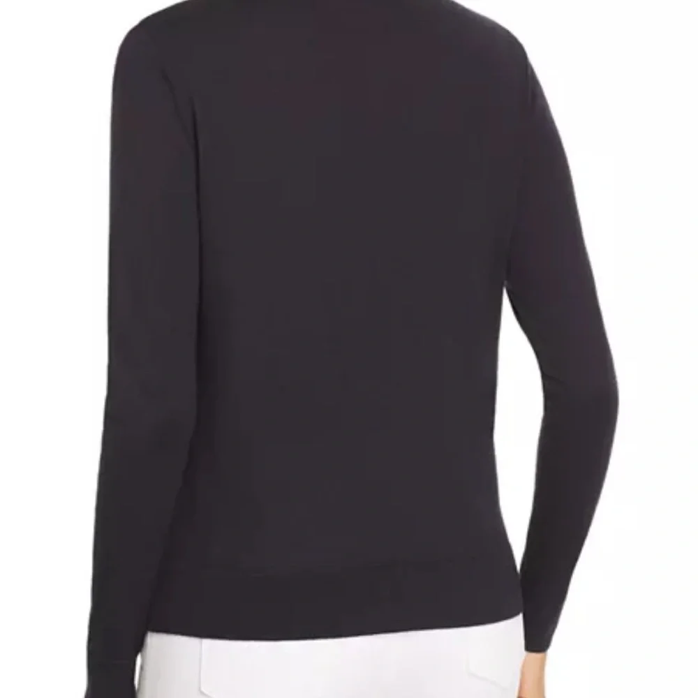 Tory Burch Silk Front Merino Wool‎ Compass Print Sweater Women’s Size M